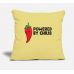 Funny Chili Lover Powered By Chilis Washed Yellow Pillow